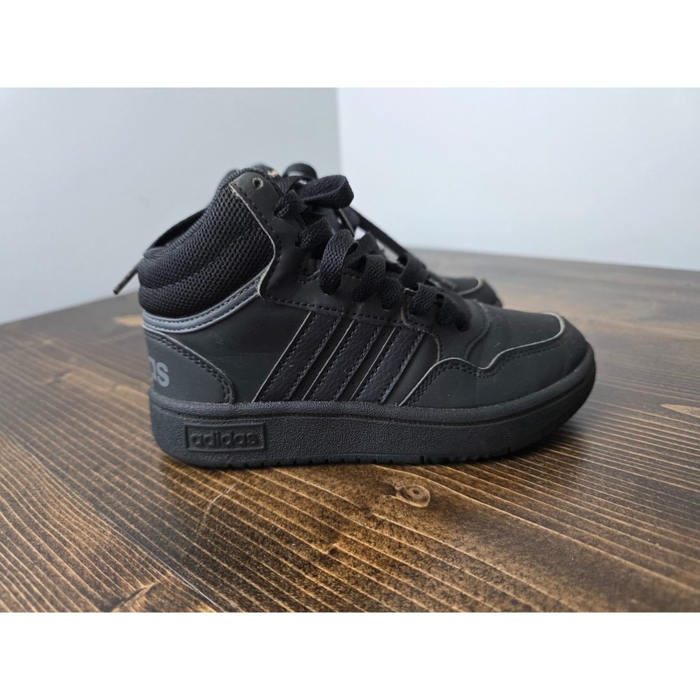 Adidas Hoops Mid 3.0 Kid's Basketball Shoes Size 11 k‎ Black High Top Sneakers